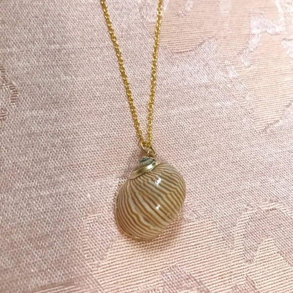 Vintage Shell 14k Gold plate Necklace - Picture 3 of 5